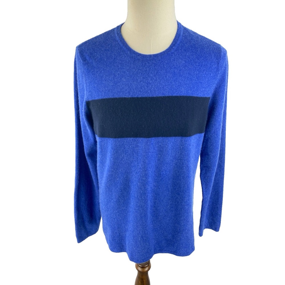 Vince Mens L (Fits Slim) Colorblock‎ Wool Cashmere Blend Pullover Sweater Knit